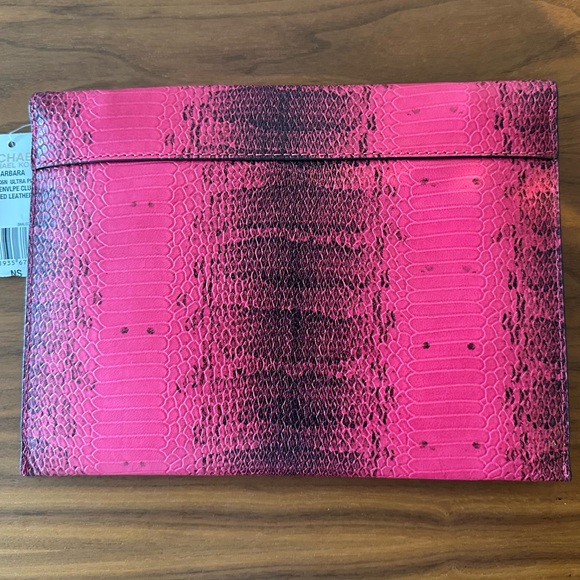 Michael Kors Pink Ombré Clutch Wristlet NEW EITH TAGS